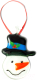 Елочная игрушка Грай Снеговик в шляпе ЕС-85 - 