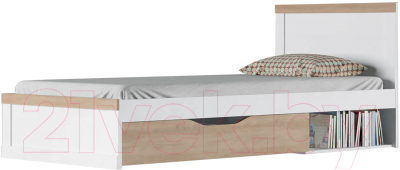 Односпальная кровать Anrex Provans 90 (вудлайн кремовый/дуб кантри)