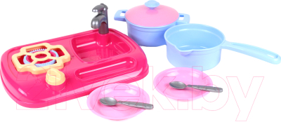 Кухонная плита игрушечная ТехноК С набором посуды / 5989