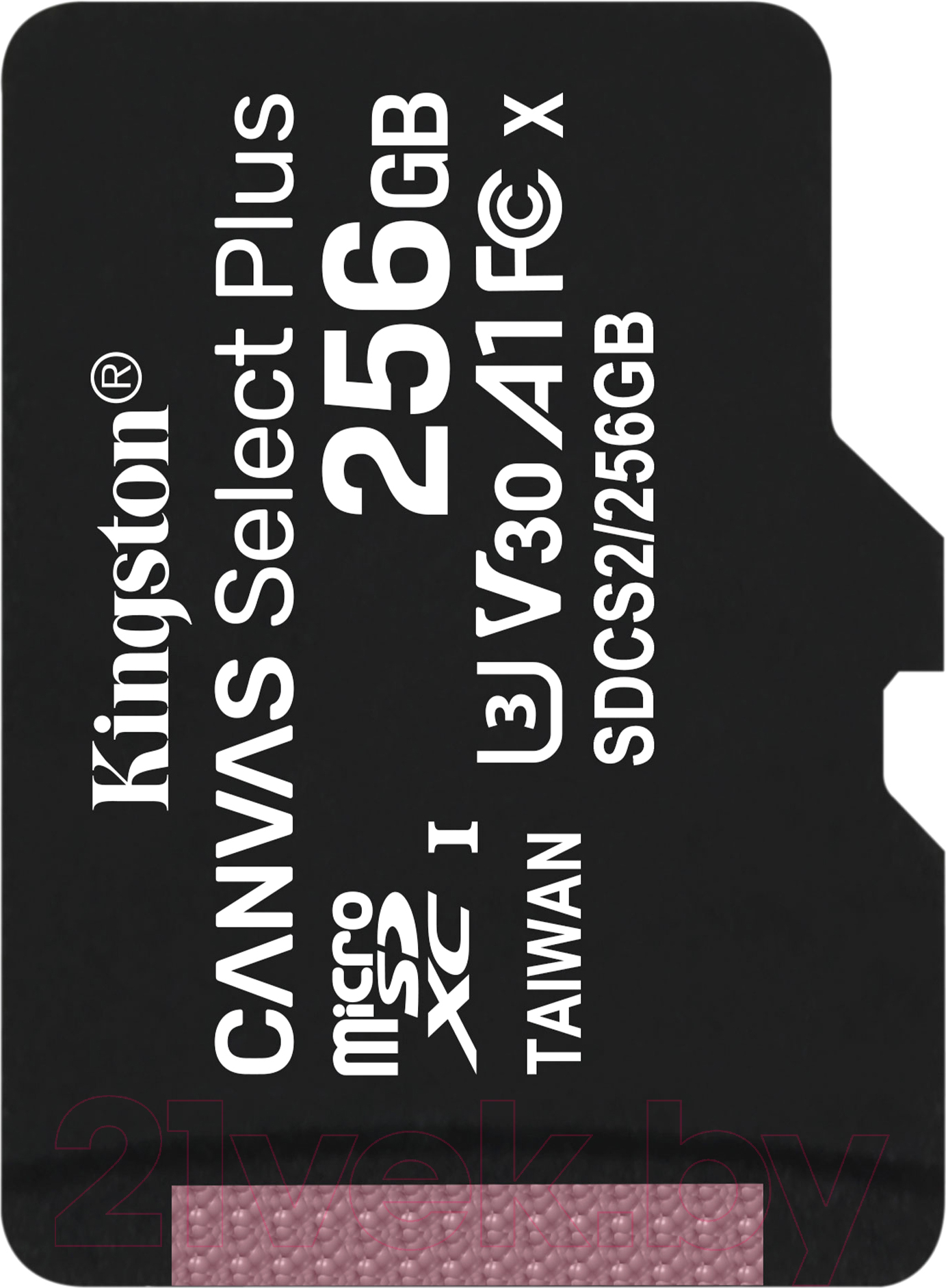 Карта памяти Kingston Canvas Select Plus 100R microSDHC Class10 UHS-I U3 V30 A1 256GB