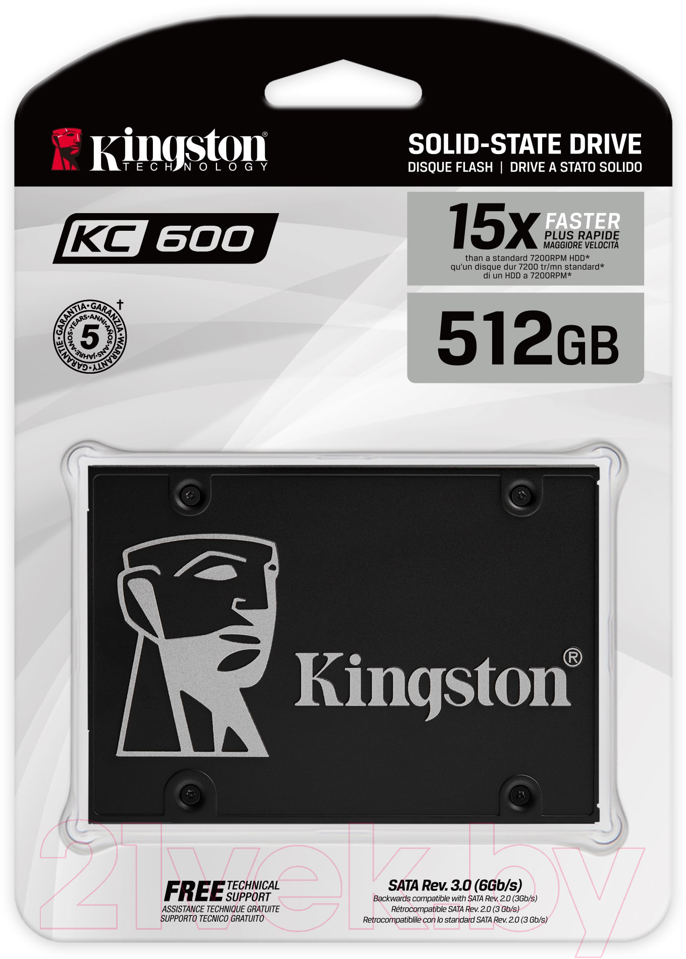 SSD диск Kingston KC600 512GB (SKC600/512G)