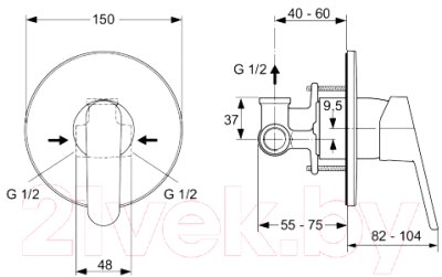 Гигиенический душ Ideal Standard Ceraplan B0040AA