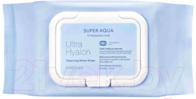 Салфетки для снятия макияжа Missha Super Aqua Ultra Hyalron Cleansing Water Wipes (30шт)
