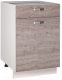 Шкаф-стол кухонный Anrex Alesia 1D1S/50-F1 (серый/дуб анкона) - 