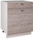 Шкаф-стол кухонный Anrex Alesia 1D1S/60-F1 (серый/дуб анкона) - 