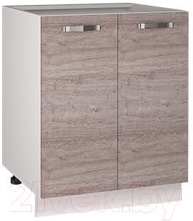 Шкаф-стол кухонный Anrex Alesia 2D/60-F1 (серый/дуб анкона)
