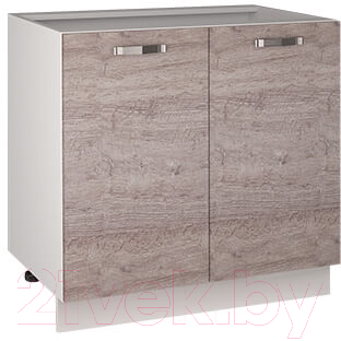 Шкаф-стол кухонный Anrex Alesia 2D/80-F1 (серый/дуб анкона)