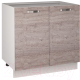 Шкаф-стол кухонный Anrex Alesia 2D/80-F1 (серый/дуб анкона) - 