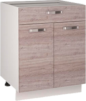Шкаф-стол кухонный Anrex Alesia 2D1S/60-F1 (серый/дуб анкона) - 