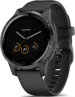 Умные часы Garmin Vivoactive 4s / 010-02172-13 (черный/серый) - 