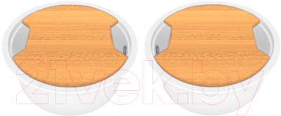 Мойка кухонная KitKraken Duo Lake O-510.2B + две разделочные доски (белый)