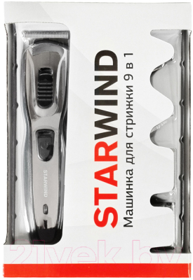 Машинка для стрижки волос StarWind SBC1900 (черный/серебристый)