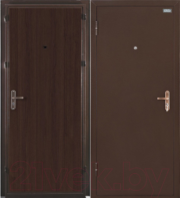 Входная дверь el'Porta Ультра Лайт Антик медь/Венге (86x206, левая)