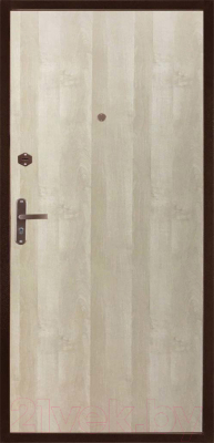Входная дверь el'Porta Ультра Про Антик медь/Белый дуб (85x205, левая)