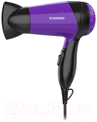 Компактный фен StarWind SHP6102 (черный/фиолетовый)
