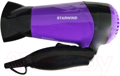 Компактный фен StarWind SHP6102 (черный/фиолетовый)