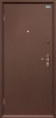 Дверь входная el'Porta Ультра Про Антик медь/Белый дуб (95x205, левая)