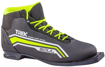 Ботинки для беговых лыж TREK Soul 1 ИК (черный/лайм, р-р 45)