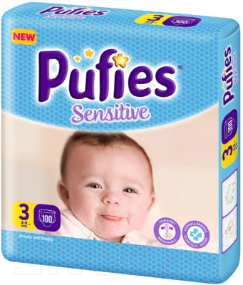 

Подгузники Pufies, Sensitive Midi 4-9кг