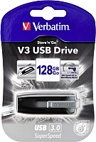 Usb flash накопитель Verbatim V3 Store 'n' Go 128GB / 49189 (черный) - 