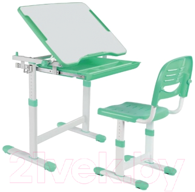 Парта+стул FunDesk Piccolino (зеленый)
