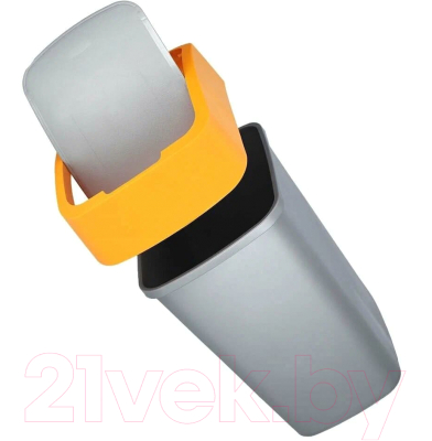 Мусорное ведро Curver Flip Bin 02171-535-00 / 190168 (10л, серый/оранжевый)