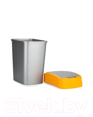 Мусорное ведро Curver Flip Bin 02171-535-00 / 190168 (10л, серый/оранжевый)