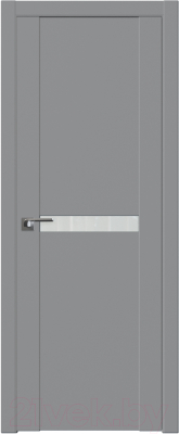 Дверь межкомнатная ProfilDoors Модерн 2.01U 60x200 (манхэттэн/стекло Lacobel белый лак)