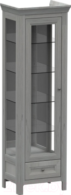 Шкаф-пенал с витриной WellMaker Норманн ШВ1-60 ПП (люберон)