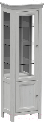 Шкаф-пенал с витриной WellMaker Норманн ШВ2-60 ПП (дижон)