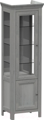 Шкаф-пенал с витриной WellMaker Норманн ШВ2-60 ПП (люберон)