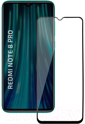 Защитное стекло для телефона Volare Rosso Fullscreen Full Glue для Redmi Note 8 Pro (черный)