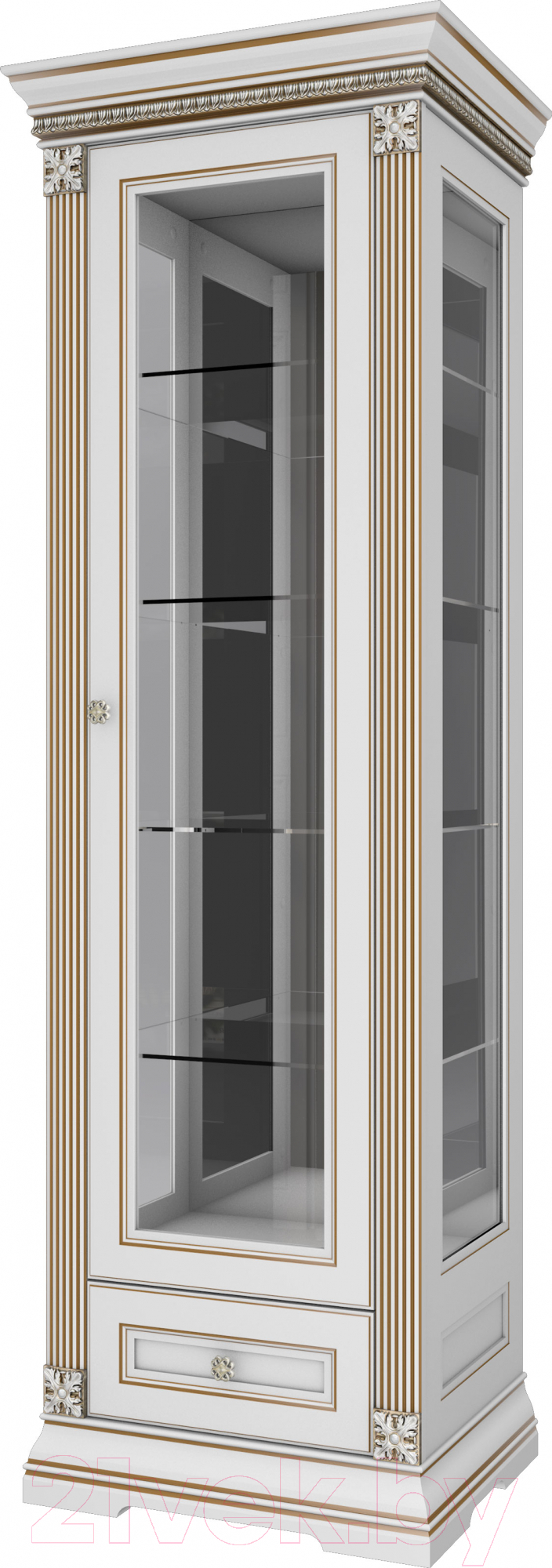 Шкаф с витриной WellMaker Патриция Элегант ШВ1-60