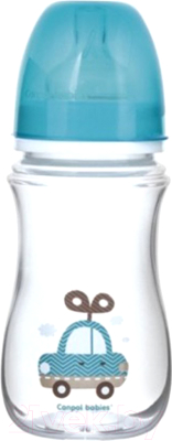 Бутылочка для кормления Canpol Игрушки 3-6+ / 35/221 (240мл, голубой)
