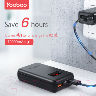 Портативное зарядное устройство Yoobao Power Bank PD10 (черный)