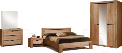 Комплект мебели для спальни ФорестДекоГрупп Герда-3 (дуб крафт)