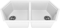 Мойка кухонная KitKraken Gulf K-850.2B (белый) -