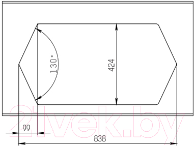 Мойка кухонная KitKraken Gulf K-850.2B (белый)