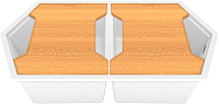 

Мойка кухонная KitKraken, Gulf K-850.2B + две разделочные доски