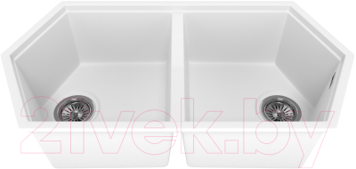 Мойка кухонная KitKraken Gulf K-850.2B + две разделочные доски (белый)