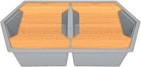 

Мойка кухонная KitKraken, Gulf K-850.2B + две разделочные доски