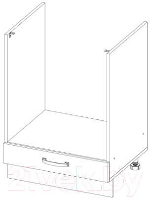 Шкаф под духовку Anrex Alesia 1S/60-F1 (серый/дуб анкона)