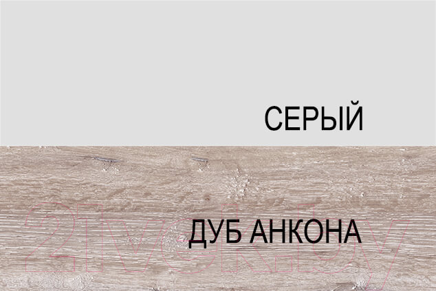 Шкаф-стол кухонный Anrex Alesia 1D/60-F1 (серый/дуб анкона) — фото 3