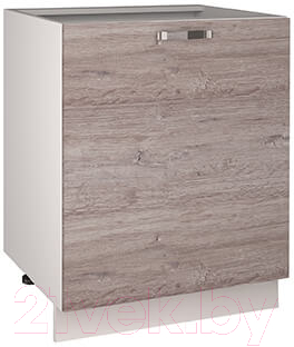Шкаф-стол кухонный Anrex Alesia 1D/60-F1 (серый/дуб анкона)