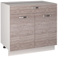 Шкаф-стол кухонный Anrex Alesia 2D1S/80-F1 (серый/дуб анкона) - 