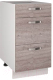 Шкаф-стол кухонный Anrex Alesia 3S/40-F1 (серый/дуб анкона) - 