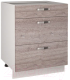 Шкаф-стол кухонный Anrex Alesia 3S/60-F1 (серый/дуб анкона) - 
