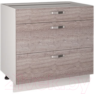 Шкаф-стол кухонный Anrex Alesia 3S/80-F1 (серый/дуб анкона)