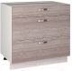 Шкаф-стол кухонный Anrex Alesia 3S/80-F1 (серый/дуб анкона) - 