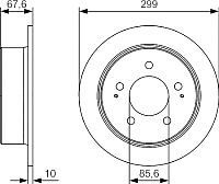 Тормозной диск Bosch 0986479U21 - 